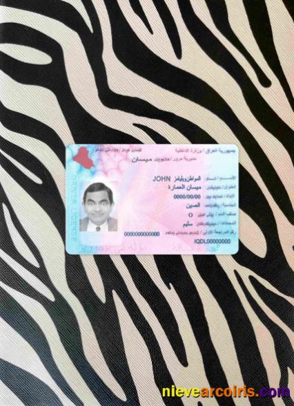 Iraq driving license photolook